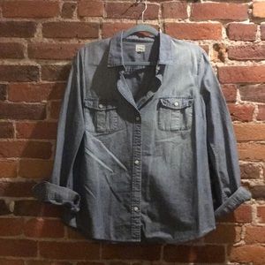 J. Crew Denim Blouse L